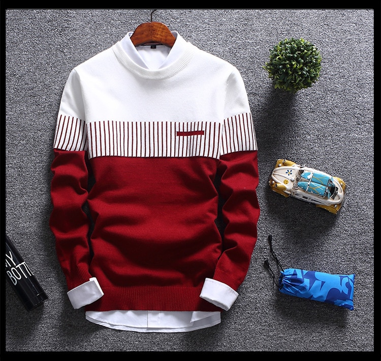 Men's Stripes Slim Fit Sweater