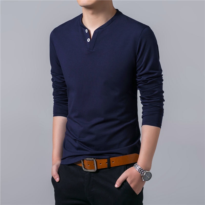 Men’s Casual Cotton Long Sleeve