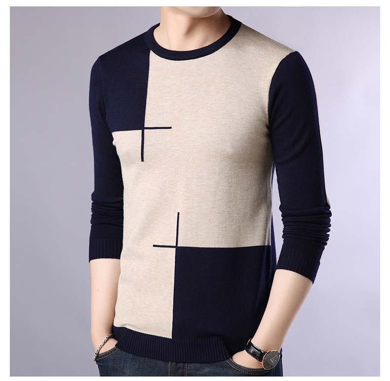 Men's Color Block Sweater