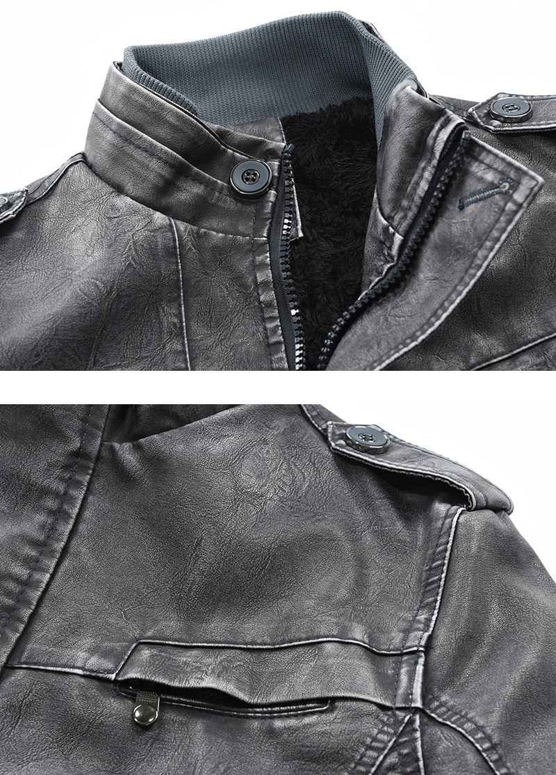 Men's Casual Long Leather Jacket