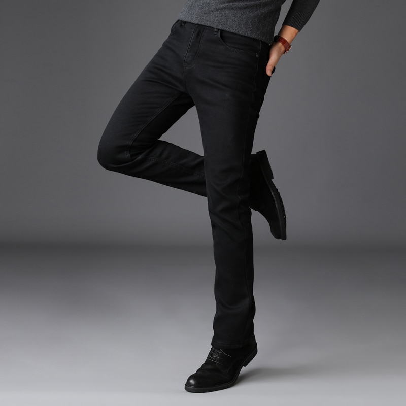 Men's Black Straight Jeans