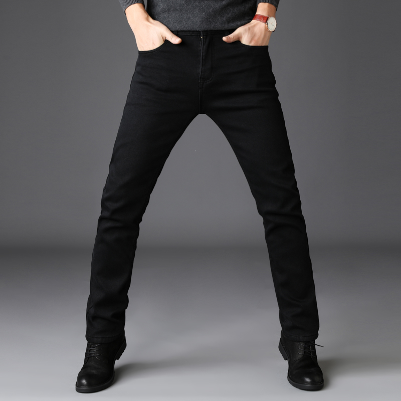 Men's Black Straight Jeans