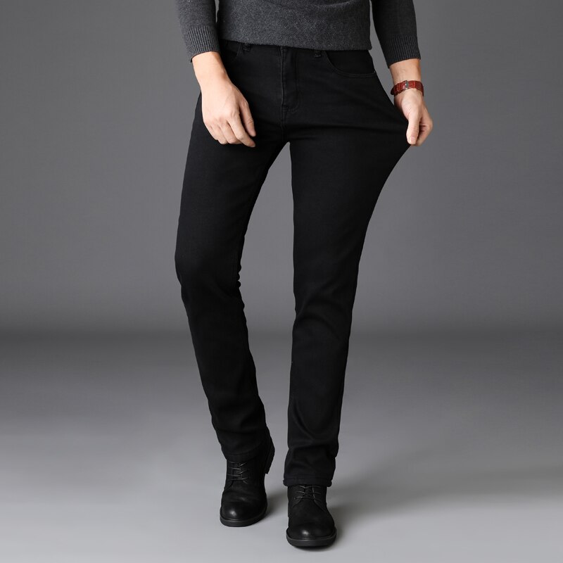 Men's Black Straight Jeans